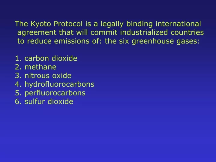 the kyoto protocol is a legally binding