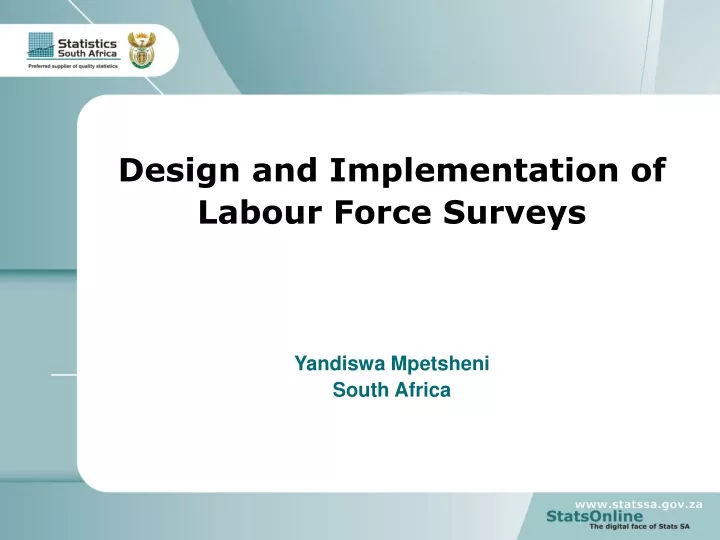 design and implementation of labour force surveys