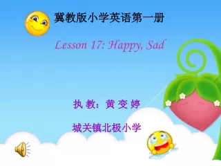 Lesson 17: Happy, Sad