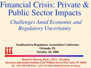 Southeastern Regulators Association Conference Orlando, FL October 20, 2008