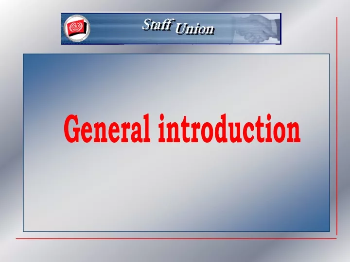 general introduction