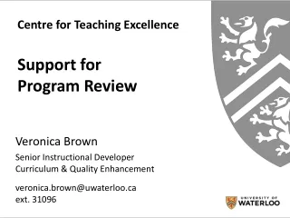 Centre for Teaching Excellence Support for  Program Review