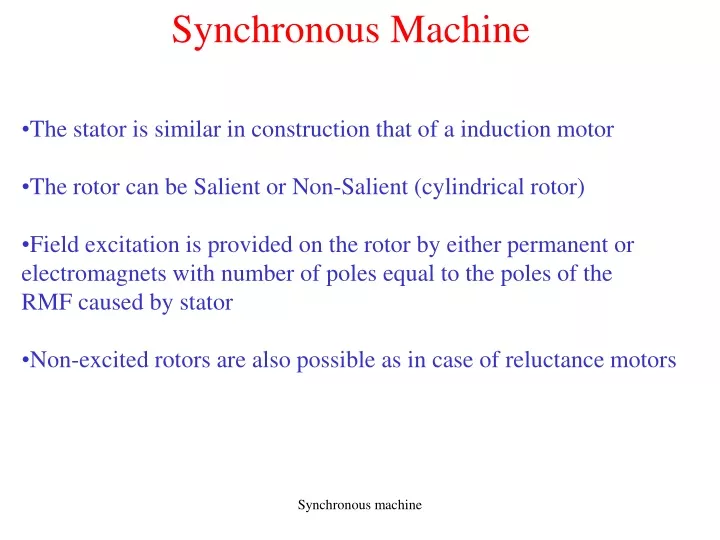 synchronous machine