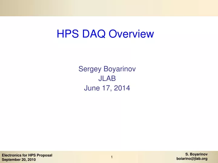 hps daq overview