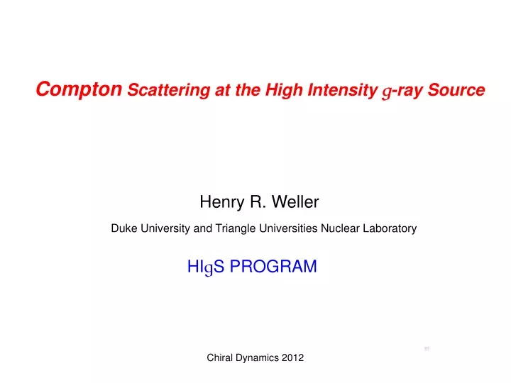 compton scattering at the high intensity