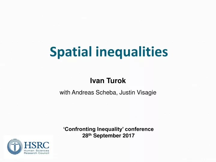 spatial inequalities
