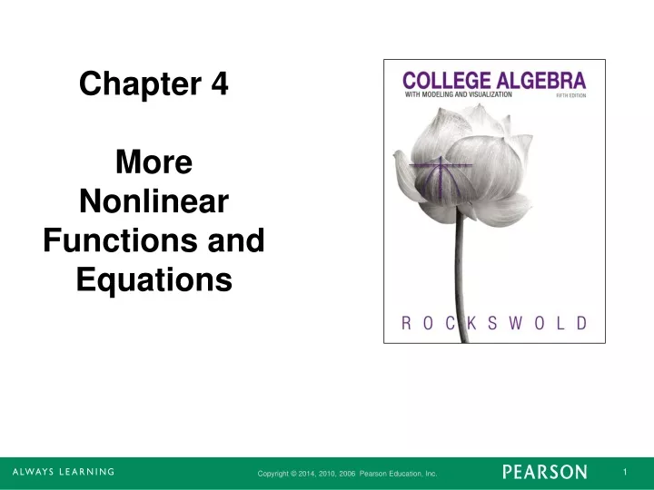 chapter 4 more nonlinear functions and equations