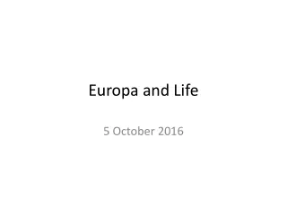 Europa and Life