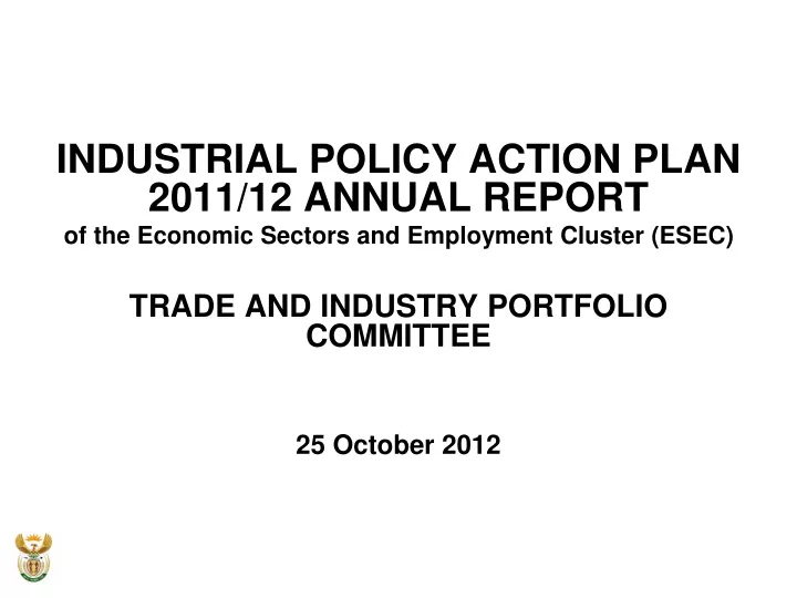 industrial policy action plan 2011 12 annual