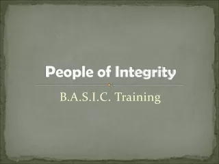 People of Integrity
