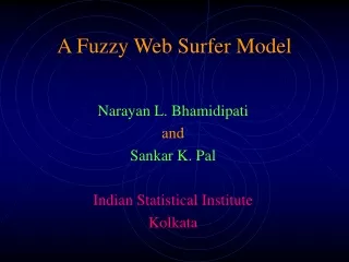 A Fuzzy Web Surfer Model