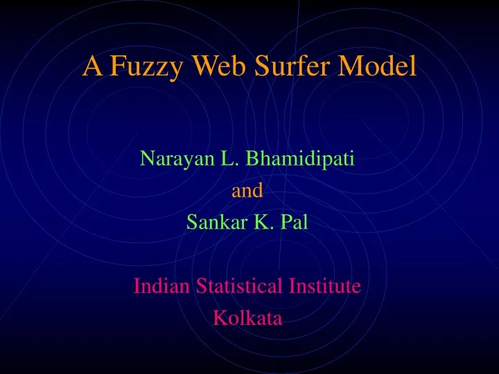 a fuzzy web surfer model