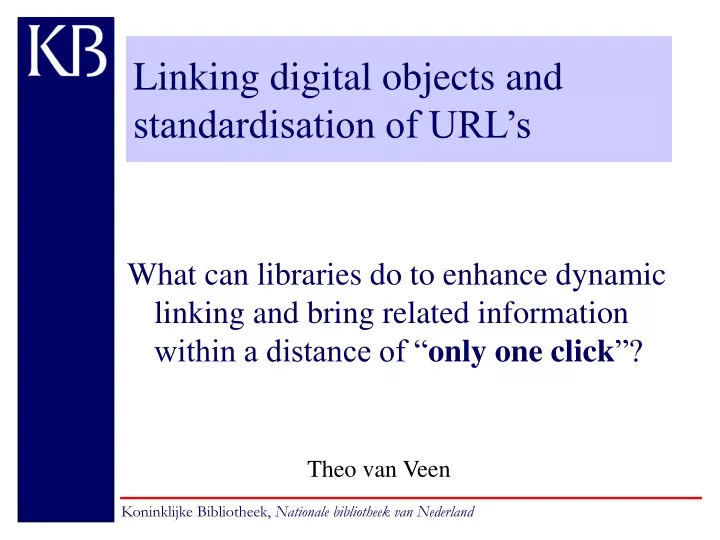 linking electronic documents and standardisation of url s
