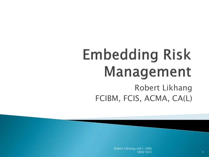 embedding risk management