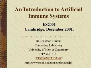 An Introduction to Artificial Immune Systems