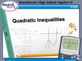 Quadratic Inequalities