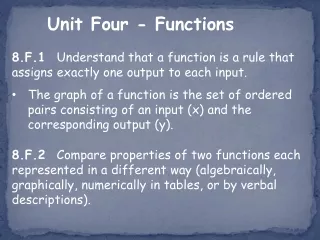 Unit Four - Functions