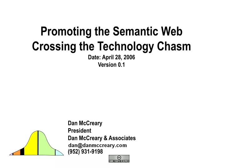 promoting the semantic web crossing the technology chasm date april 28 2006 version 0 1
