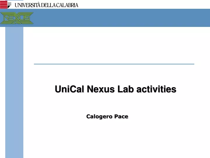 unical nexus lab activities