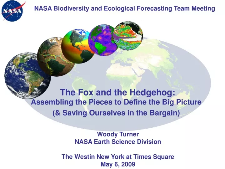 nasa biodiversity and ecological forecasting team