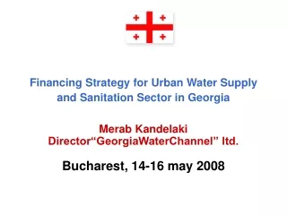 Financing Strategy for Urban Water Supply and Sanitation Sector in Georgia