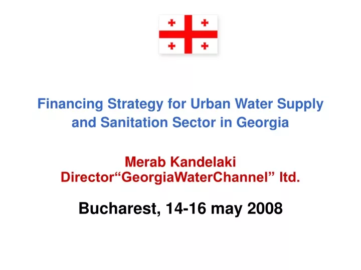 financing strategy for urban water supply and sanitation sector in georgia