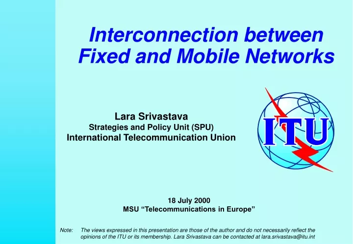 interconnection between fixed and mobile networks