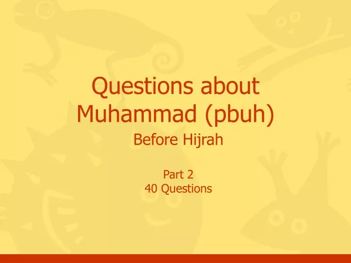 questions about muhammad pbuh