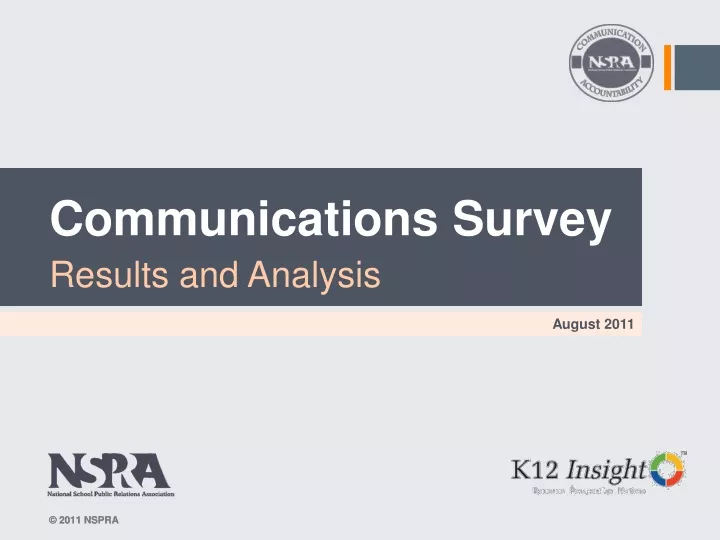 communications survey results and analysis