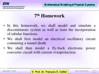 7 th  Homework