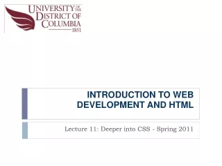 INTRODUCTION TO WEB DEVELOPMENT AND HTML