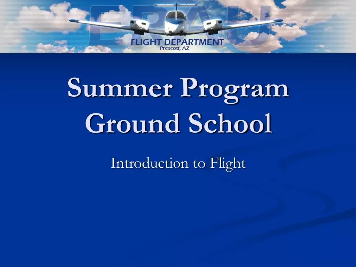 summer program ground school