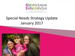 Special Needs Strategy Update January 2017