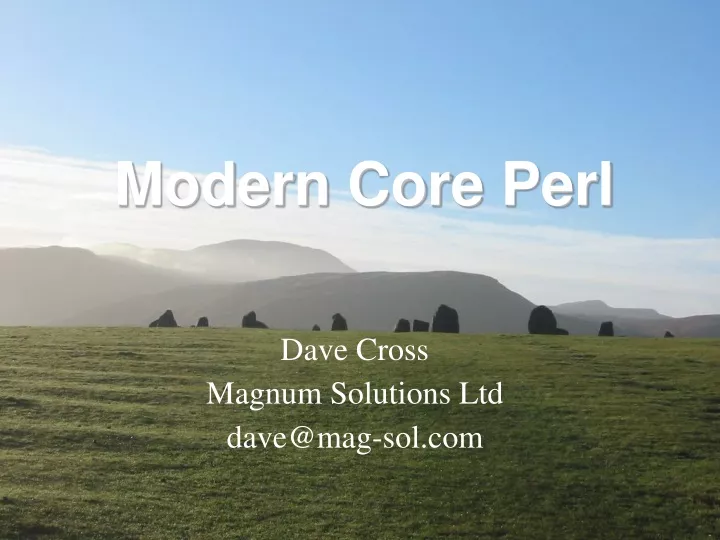 modern core perl