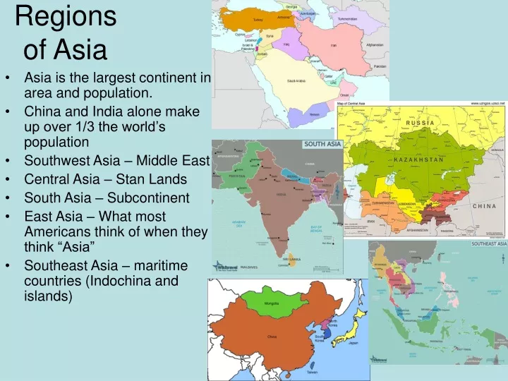 regions of asia