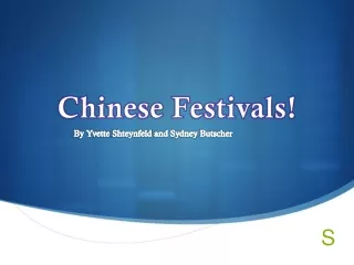 Chinese Festivals!