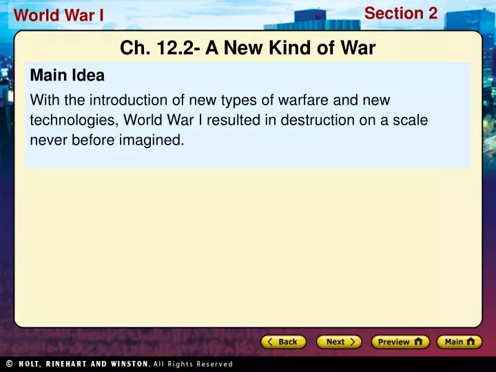 ch 12 2 a new kind of war