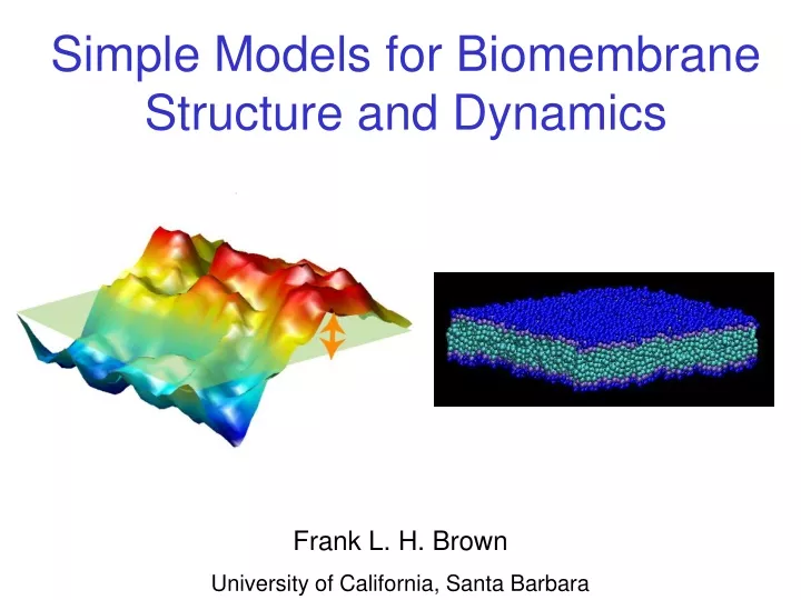 simple models for biomembrane structure