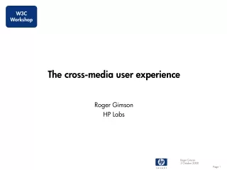 The cross-media user experience