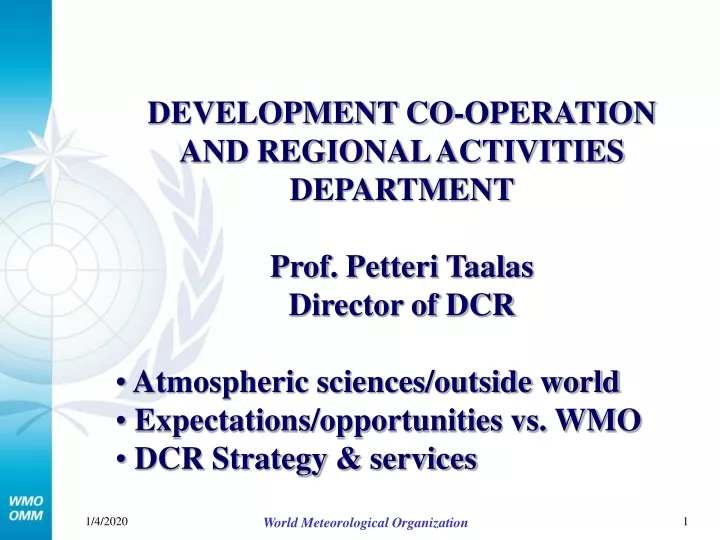 development co operation and regional activities