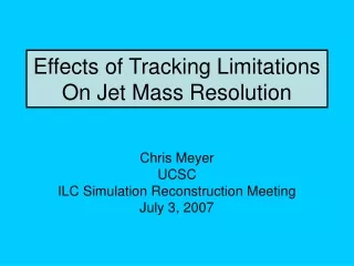 Effects of Tracking Limitations On Jet Mass Resolution