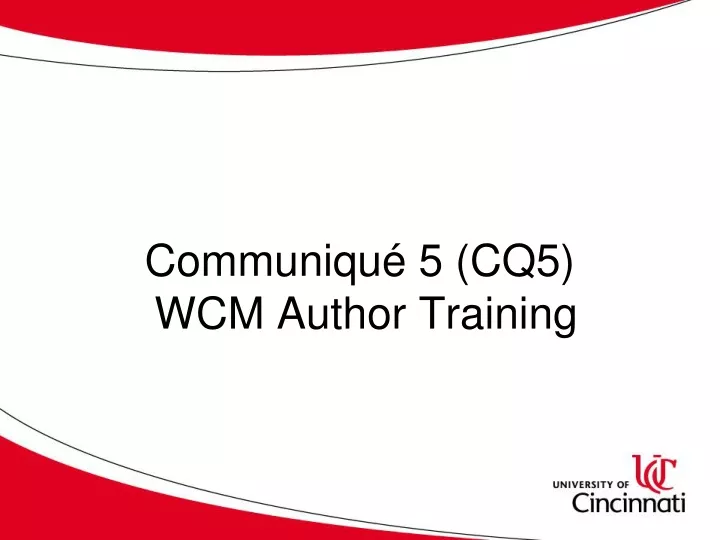 communiqu 5 cq5 wcm author training