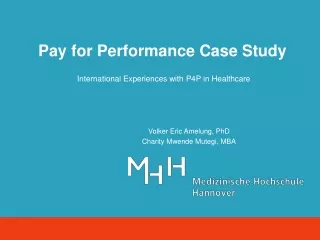 Pay for Performance Case Study