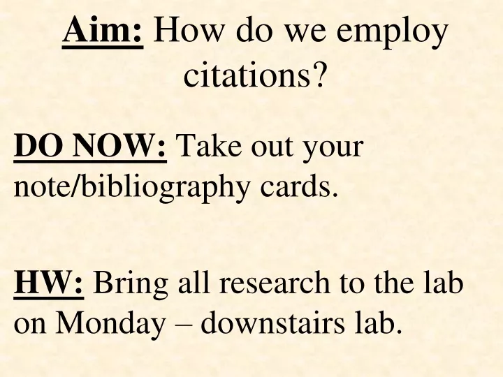 aim how do we employ citations