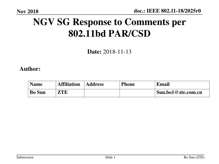 ngv sg response to comments per 802 11bd par csd