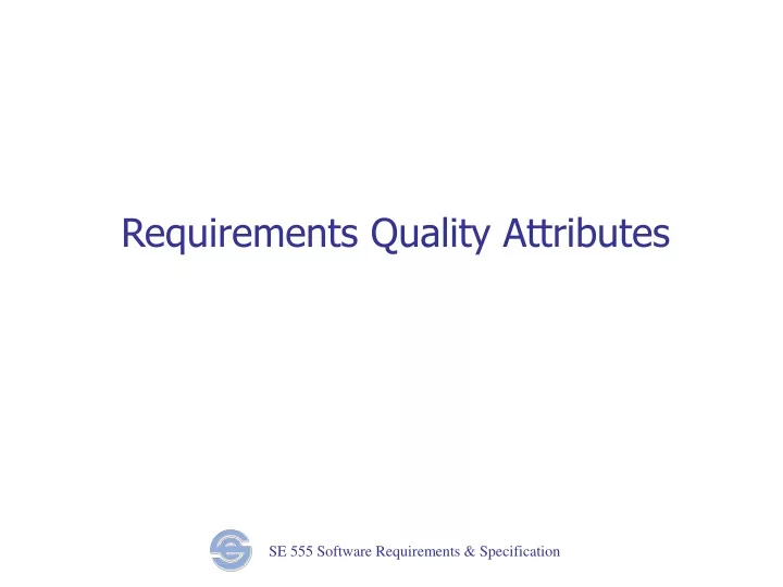 requirements quality attributes