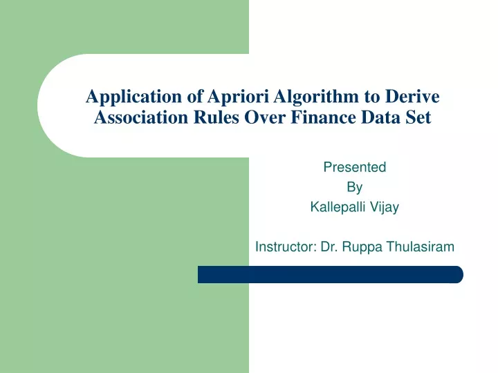 application of apriori algorithm to derive association rules over finance data set