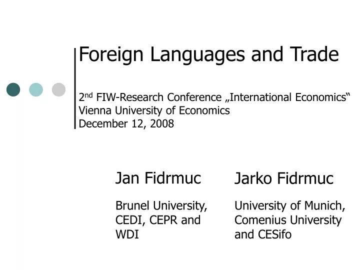 foreign languages and trade