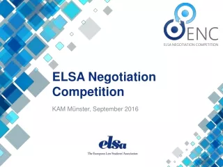 ELSA Negotiation Competition