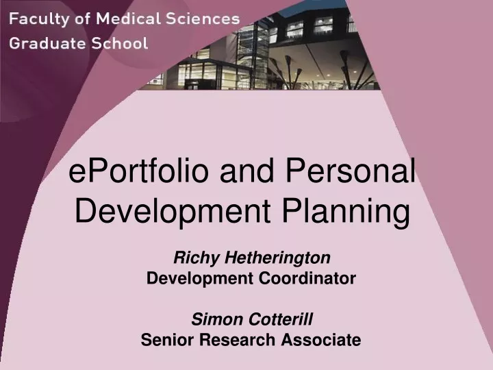 eportfolio and personal development planning